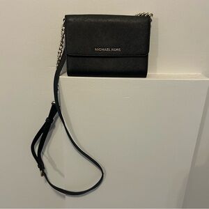 Michael Kors Black Crossbody Bag with Gold logo